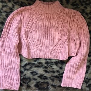 Pink Cropped Sweater
